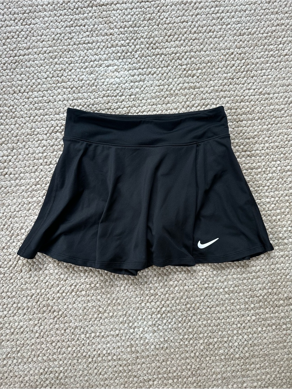 Nike Black Athletic Tennis Skort with White Swoosh 610